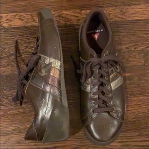 Le Coq Sportif Sneakers - brown with metallic